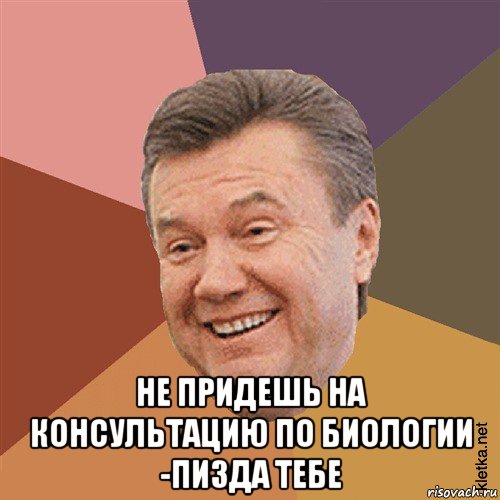  не придешь на консультацию по биологии -пизда тебе, Мем Типовий Яник