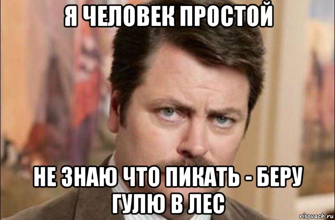 я человек простой не знаю что пикать - беру гулю в лес, Мем  Я человек простой