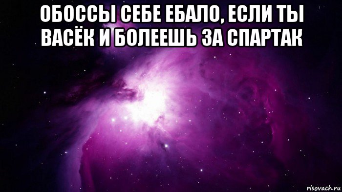 обоссы себе ебало, если ты васёк и болеешь за спартак 