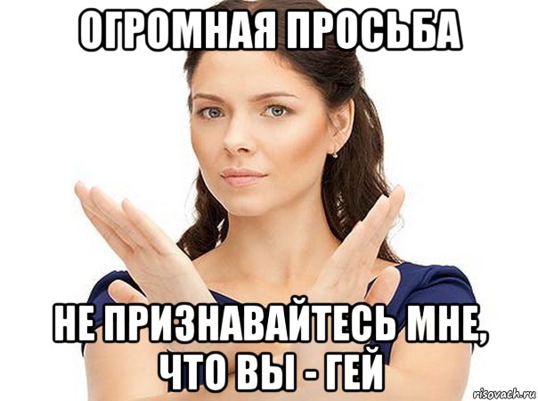 огромная просьба не признавайтесь мне, что вы - гей, Мем Огромная просьба