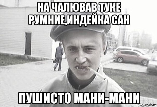 на чалював туке румние,индейка сан пушисто мани-мани, Мем Пацанська философия