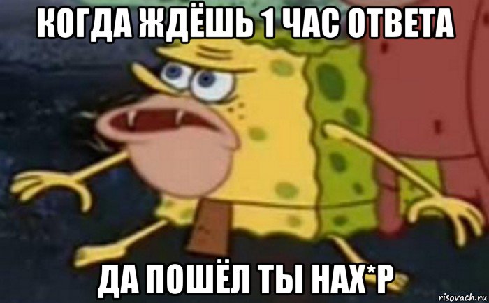 когда ждёшь 1 час ответа да пошёл ты нах*р