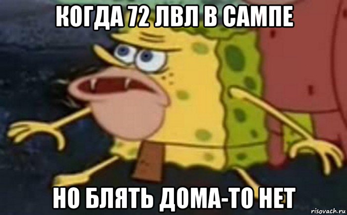 когда 72 лвл в сампе но блять дома-то нет