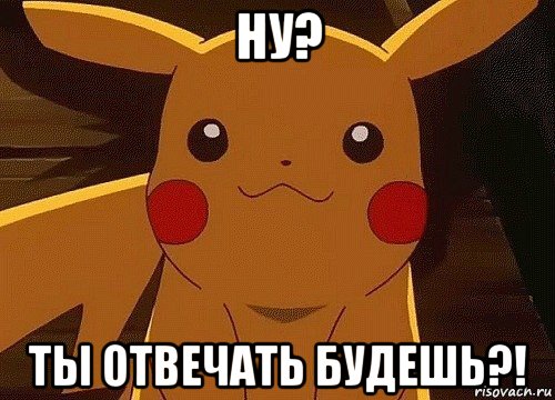 ну? ты отвечать будешь?!