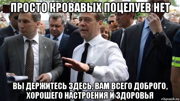 просто кровавых поцелуев нет вы держитесь здесь, вам всего доброго, хорошего настроения и здоровья, Мем Всего хорошего