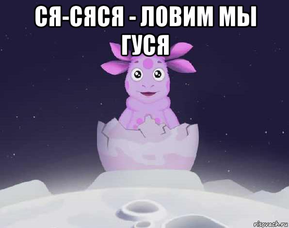 ся-сяся - ловим мы гуся , Мем лунтик