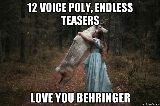 12 voice poly, endless teasers love you behringer, Мем Наивный Олень шаблон 5