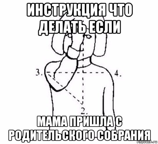 инструкция что делать если мама пришла с родительского собрания, Мем  Перекреститься