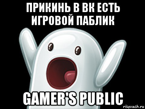 прикинь в вк есть игровой паблик gamer's public, Мем  Придуси