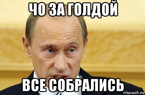 чо за голдой все собрались, Мем путин