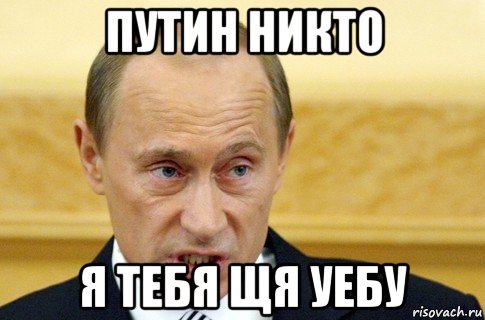 путин никто я тебя щя уебу, Мем путин