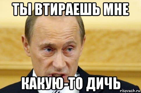 ты втираешь мне какую-то дичь, Мем путин