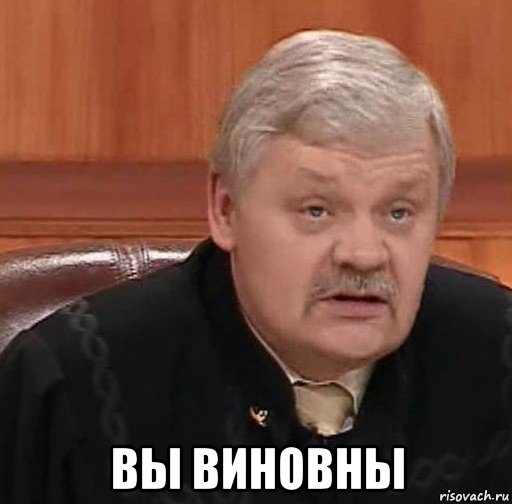  вы виновны, Мем Судья