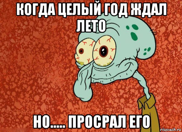 когда целый год ждал лето но..... просрал его