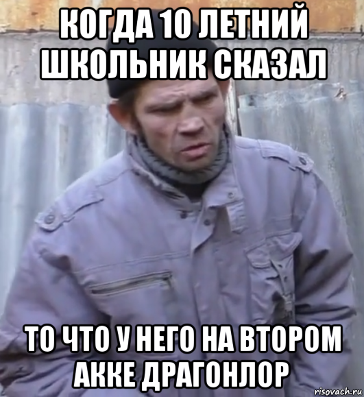 когда 10 летний школьник сказал то что у него на втором акке драгонлор, Мем  Ты втираешь мне какую то дичь