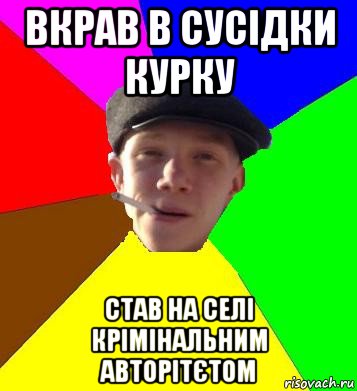 вкрав в сусідки курку став на селі крімінальним авторітєтом