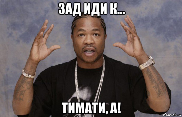 зад иди к... тимати, а!, Мем Xzibit