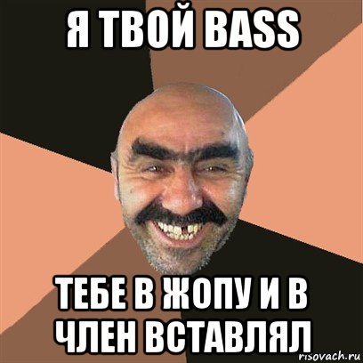 я твой bass тебе в жопу и в член вставлял, Мем Я твой дом труба шатал