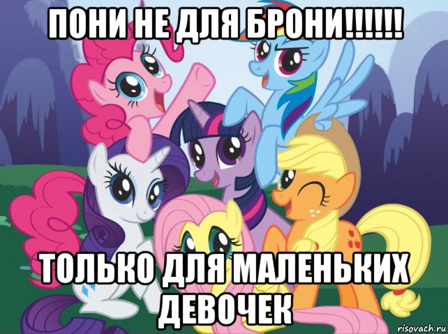 пони не для брони!!!!!! только для маленьких девочек, Мем My little pony