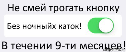 Не смей трогать кнопку Без ночныйх каток! В течении 9-ти месяцев!, Комикс Переключатель