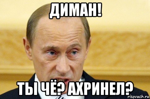 диман! ты чё? ахринел?, Мем путин