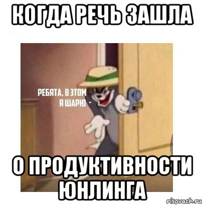 когда речь зашла о продуктивности юнлинга, Мем Ребята я в этом шарю