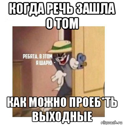 когда речь зашла о том как можно проеб*ть выходные, Мем Ребята я в этом шарю