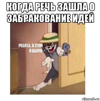 когда речь зашла о забракование идей , Мем Ребята я в этом шарю