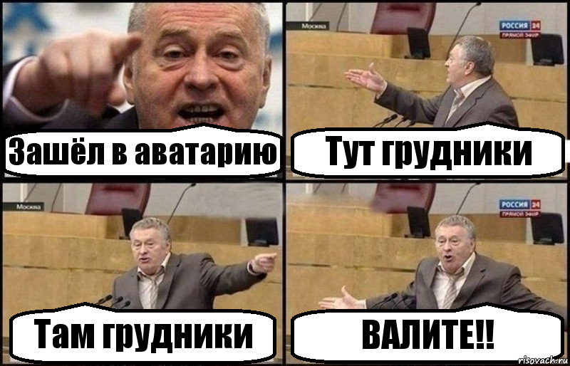 Зашёл в аватарию Тут грудники Там грудники ВАЛИТЕ!!, Комикс Жириновский