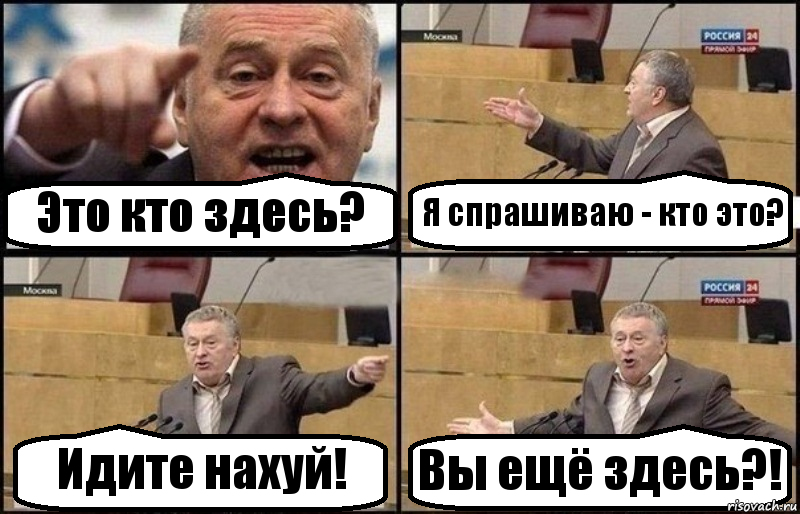 Это кто здесь? Я спрашиваю - кто это? Идите нахуй! Вы ещё здесь?!, Комикс Жириновский