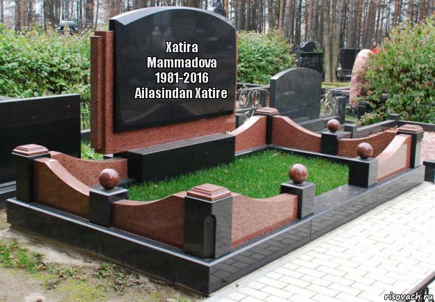 Xatira Mammadova 1981-2016 Ailasindan Xatire, Комикс  гроб