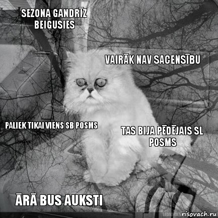 Sezona gandrīz beigusies tas bija pēdējais SL posms vairāk nav sacensību ārā bus auksti paliek tikai viens SB posms     , Комикс  кот безысходность