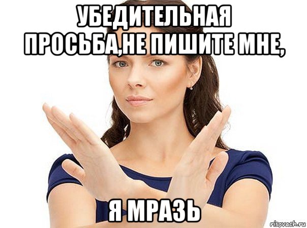 убедительная просьба,не пишите мне, я мразь, Мем Огромная просьба