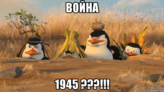 война 1945 ???!!!, Мем   Пингвины маскируются