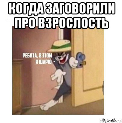 когда заговорили про взрослость , Мем Ребята я в этом шарю