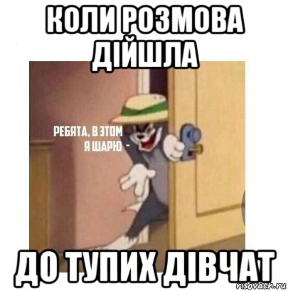 коли розмова дійшла до тупих дівчат, Мем Ребята я в этом шарю