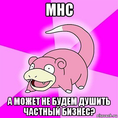 мнс а может не будем душить частный бизнес?, Мем слоупок