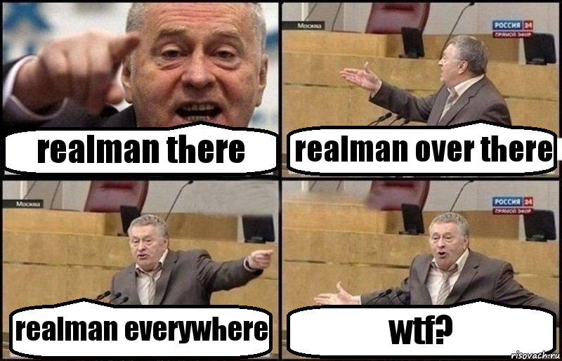 realman there realman over there realman everywhere wtf?, Комикс Жириновский