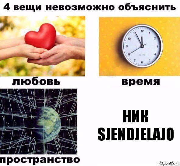 НИК Sjendjelajo, Комикс  4 вещи невозможно объяснить