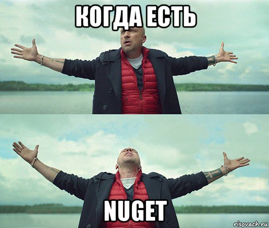 когда есть nuget, Мем Безлимитище