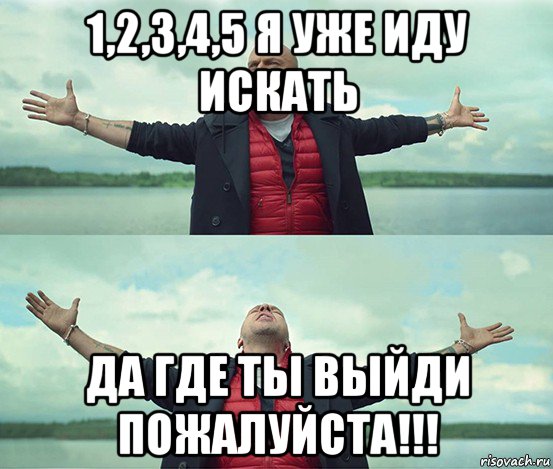 1,2,3,4,5 я уже иду искать да где ты выйди пожалуйста!!!, Мем Безлимитище