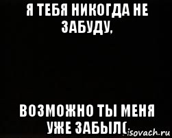 Ты меня никогда не забудешь. Я тебя никогда не забуду. Я не забуду никогда. Не забуду тебя никогда. Я тебя забыла.