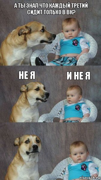 А ты знал что каждый третий сидит только в ВК? Не я И не я, Комикс  Каждый третий