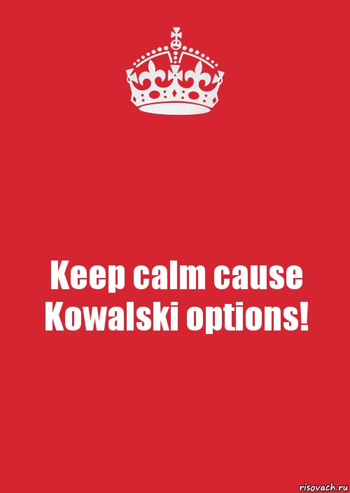 Keep calm cause Kowalski options!, Комикс Keep Calm 3