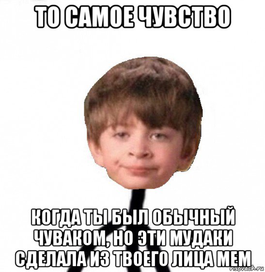 то самое чувство когда ты был обычный чуваком, но эти мудаки сделала из твоего лица мем, Мем Кислолицый0