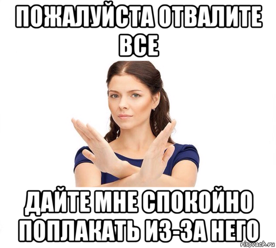 пожалуйста отвалите все дайте мне спокойно поплакать из-за него, Мем Не зовите