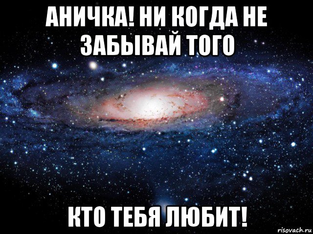 аничка! ни когда не забывай того кто тебя любит!, Мем Вселенная