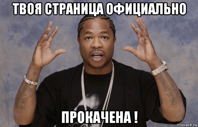 твоя страница официально прокачена !, Мем Xzibit