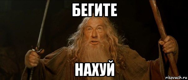 бегите нахуй, Мем Гендальф (Ты не пройдешь)