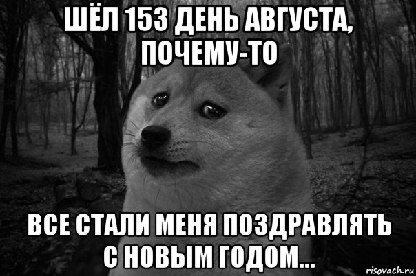 шёл 153 день августа, почему-то все стали меня поздравлять с новым годом...